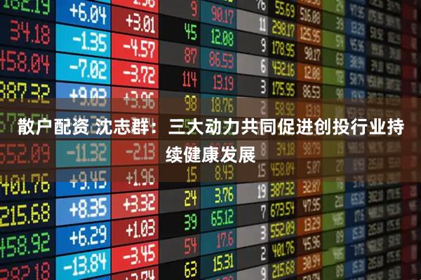 散户配资 沈志群：三大动力共同促进创投行业持续健康发展
