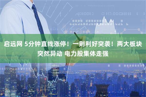 启远网 5分钟直线涨停！一则利好突袭！两大板块突然异动 电力股集体走强
