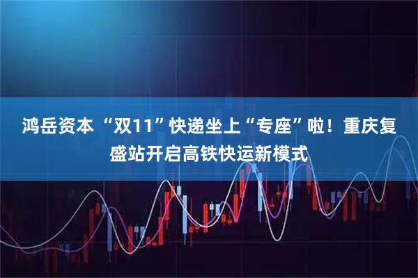 鸿岳资本 “双11”快递坐上“专座”啦!重庆复盛站开启高铁快运新模式