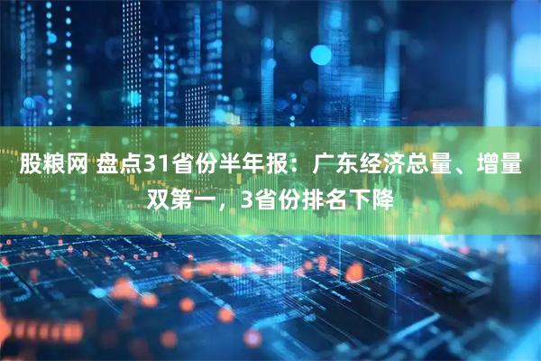 股粮网 盘点31省份半年报：广东经济总量、增量双第一，3省份排名下降